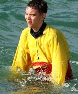 lifeguard in anorak
